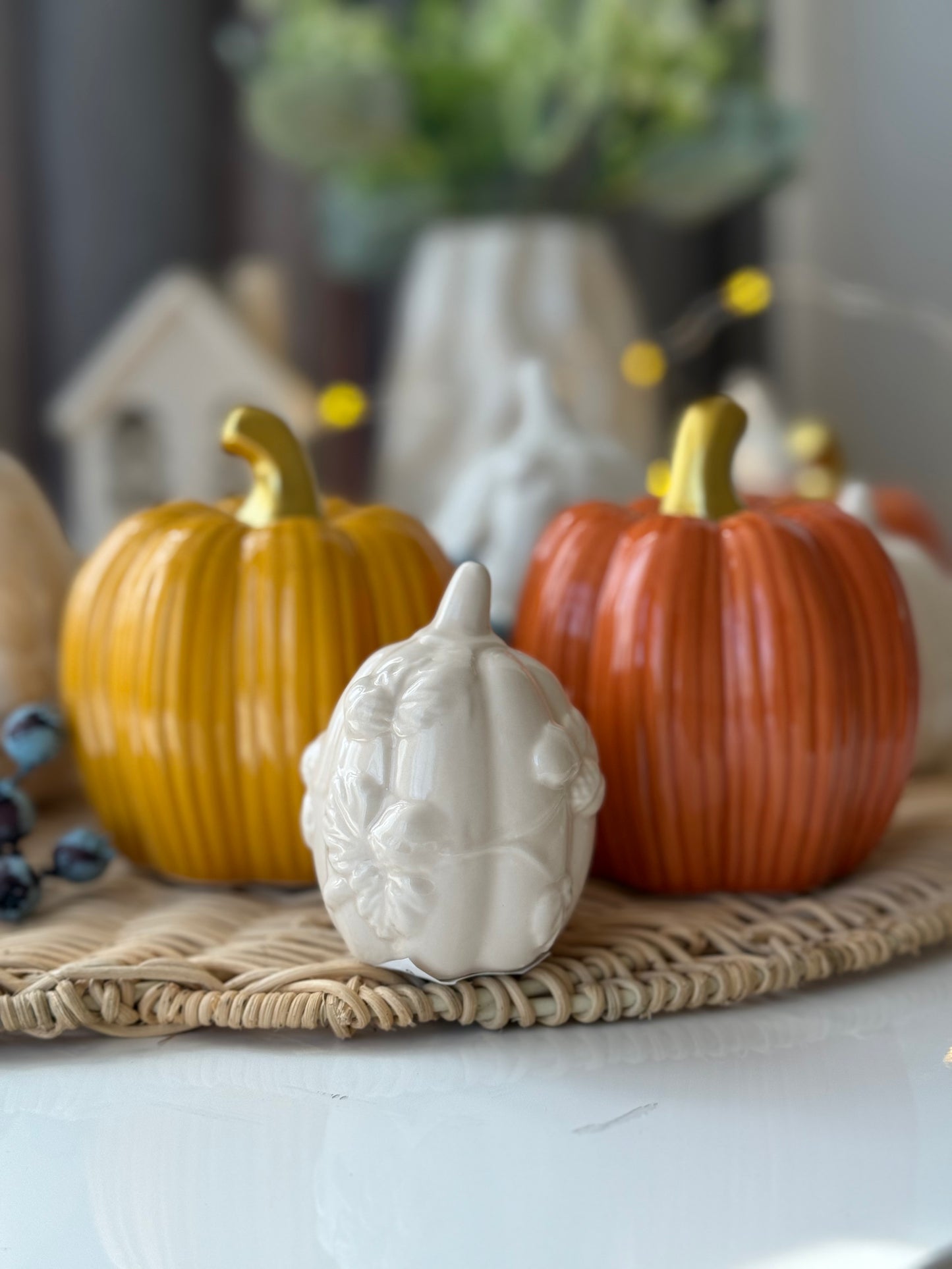 Декоративний гарбуз з порцеляни 🎃, 10 см